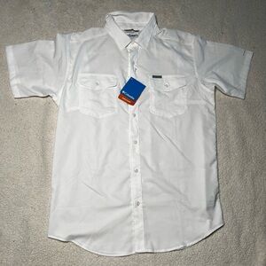 Columbia Men's Classic White Button Down Shirt